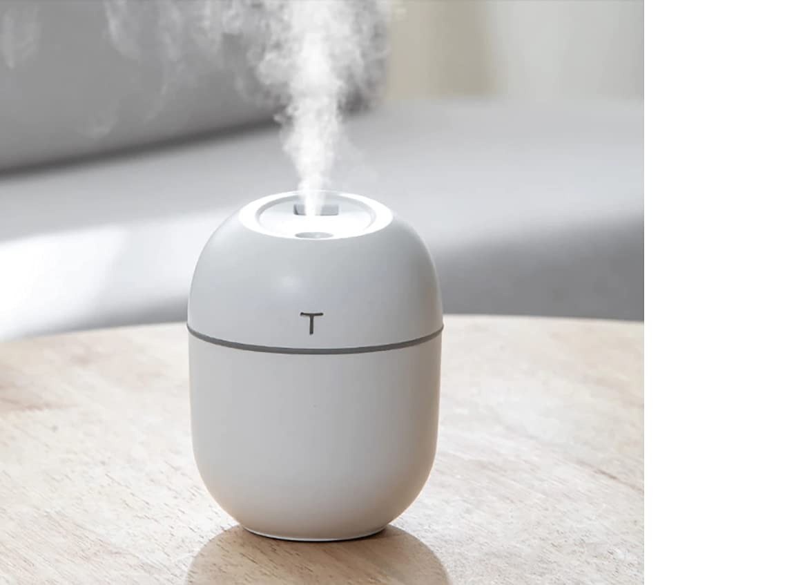 Mini Umidificador de Ar Portátil USB com Lâmpada LED - Purificador e Difusor de Aromas
