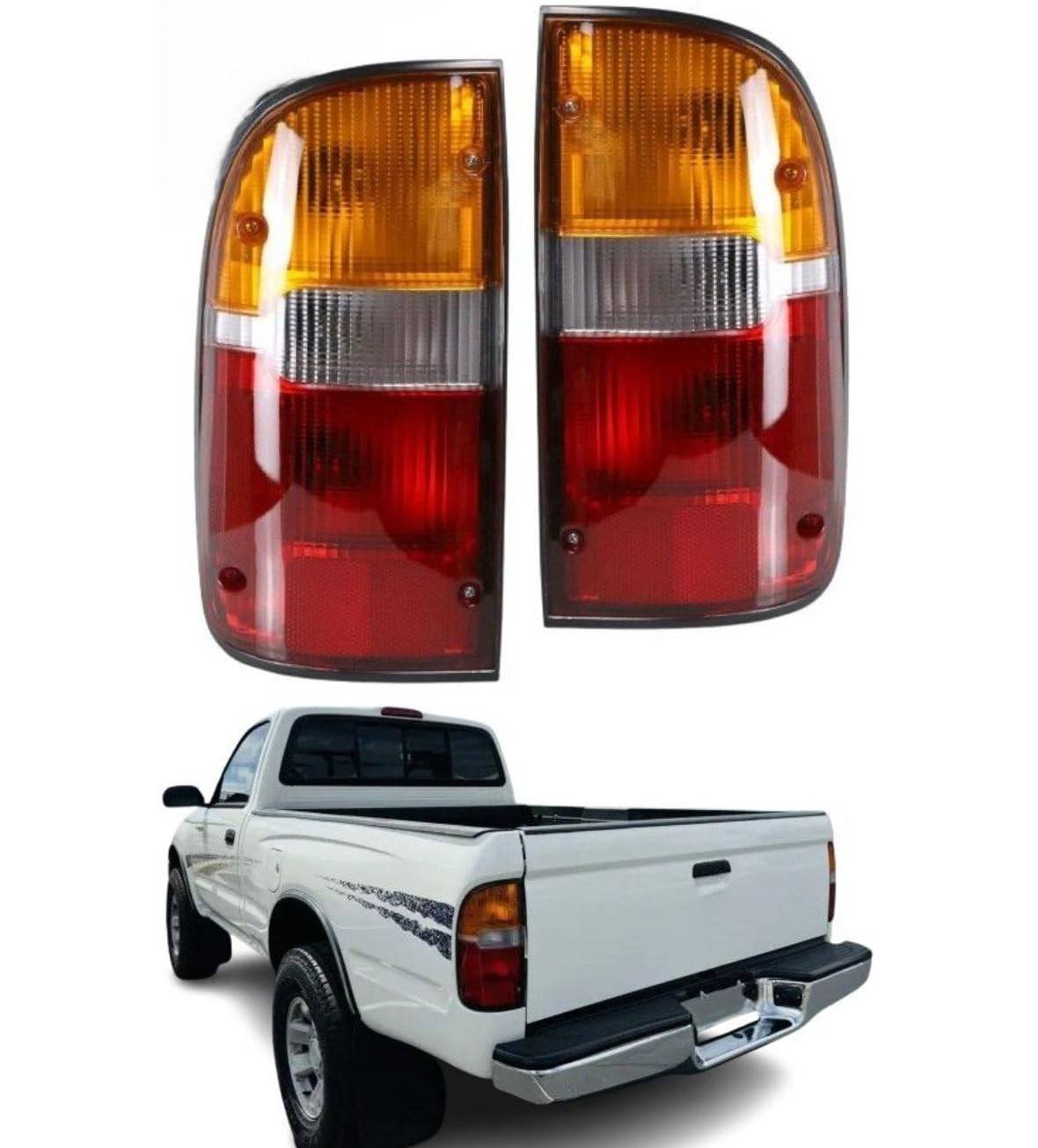 Conjunto de Lanternas Traseiras para Toyota Tacoma 1995-2000 - Lado Esquerdo e Direito
