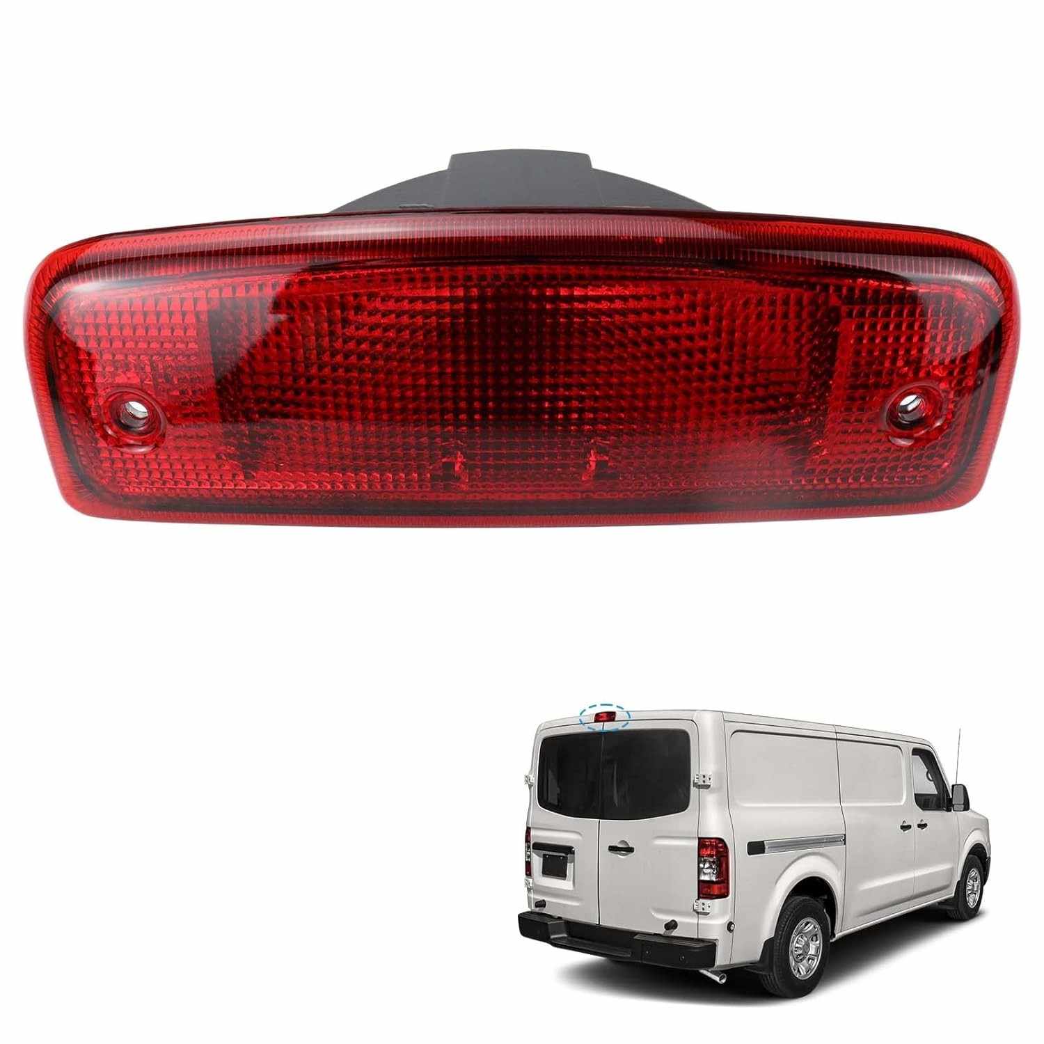 Terceira Luz de Freio LED para Nissan NV1500, NV2500, NV3500 (2012-2021) - Segurança e Estilo Aprimorados