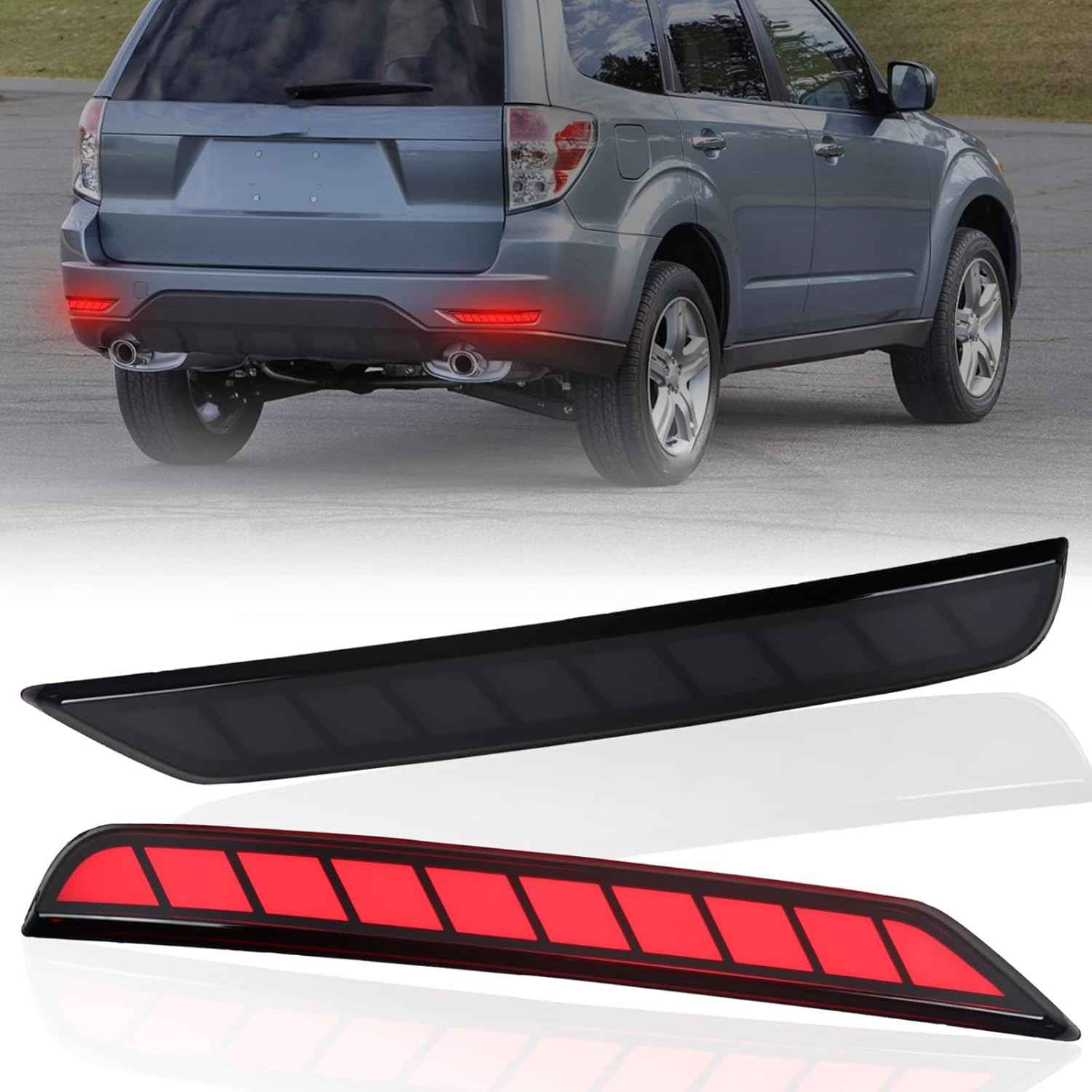 Kit Luz de Neblina Sequencial para Subaru Forester 2008-2018: Freio, Seta e DRL - 2 Peças