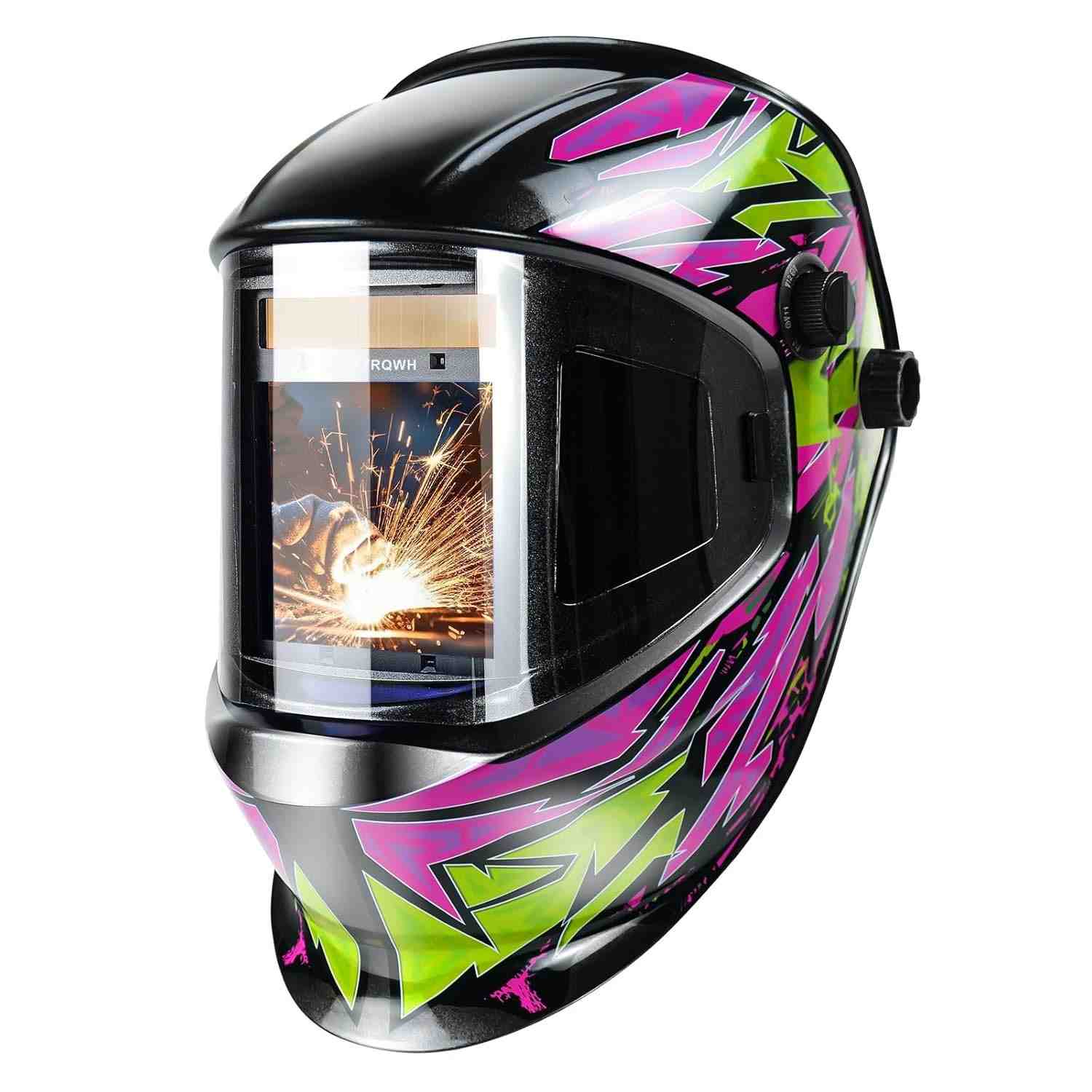 Capacete de Soldagem TRQWH: Visão Ampla Cor Verdadeira e 4 Sensores de Arco