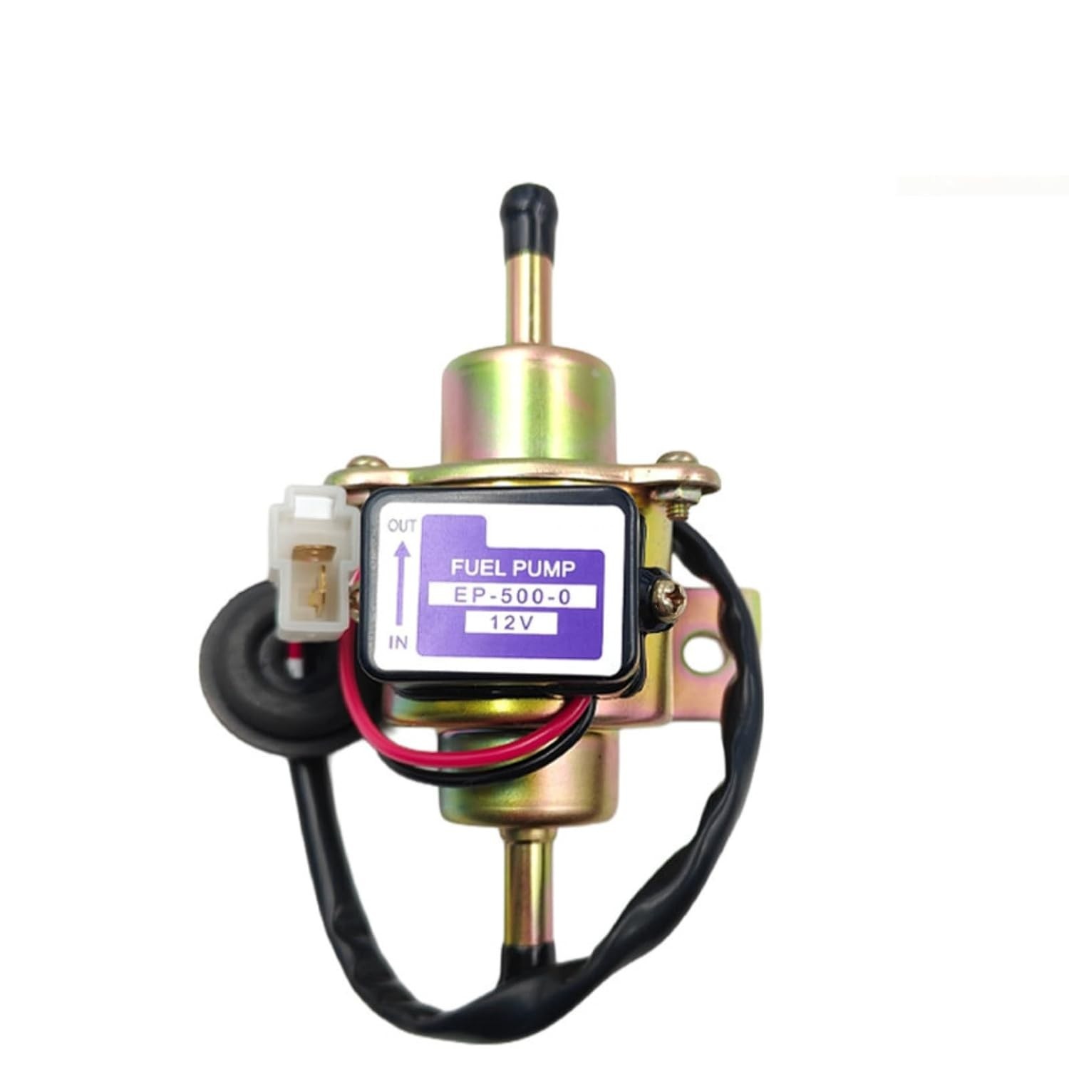 Bomba de Combustível Elétrica Universal 12V Baixa Pressão 3-5 PSI Cromada - Ideal para Diesel, Gasolina e Biodiesel