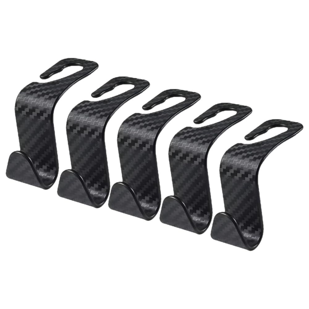 Organizador de Carro Essencial: Ganchos de Encosto de Cabeça para Bolsas, Casacos e Mais!