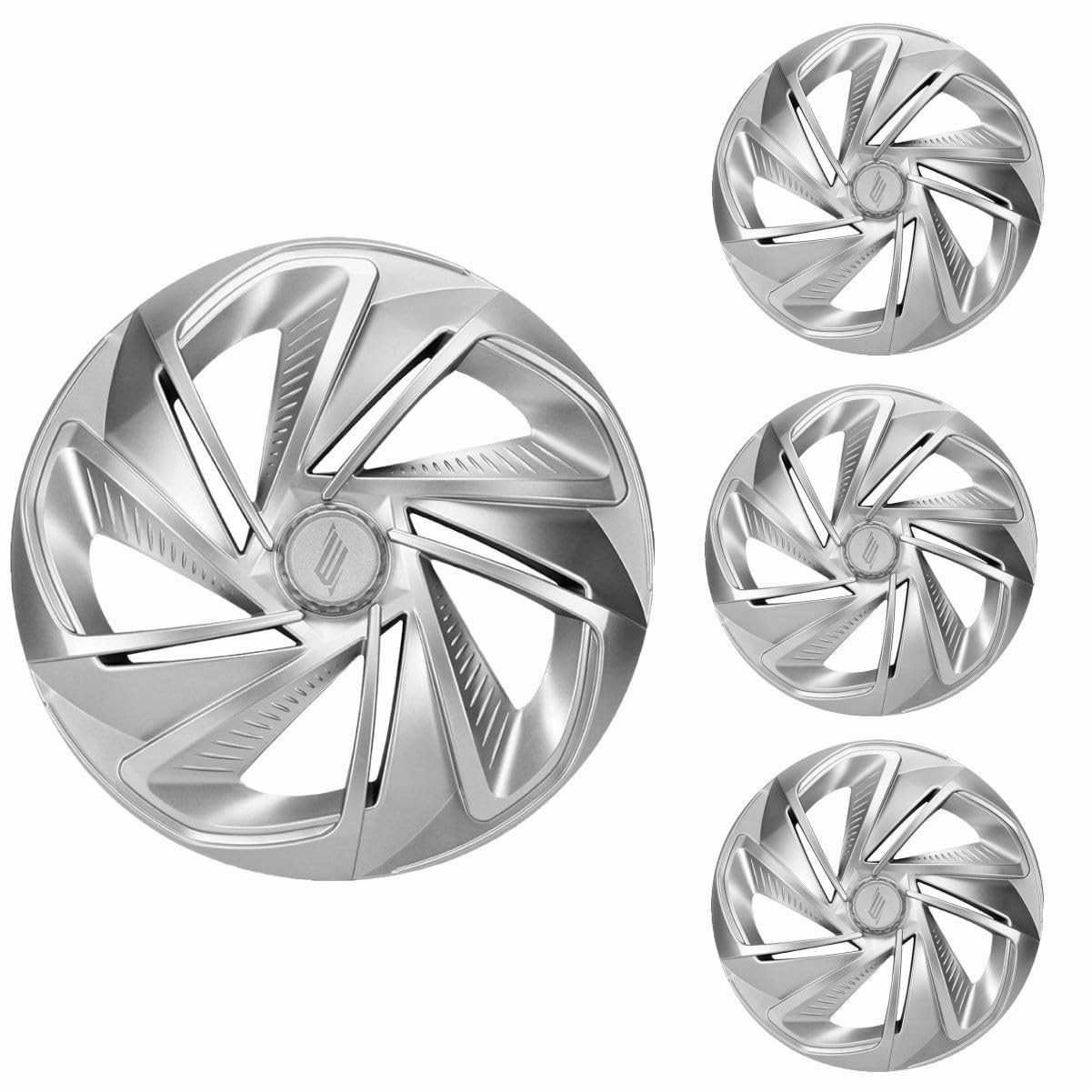 Jogo de Calotas Nitro Silver Aro 13 Universal - Design Esportivo e Acabamento Premium