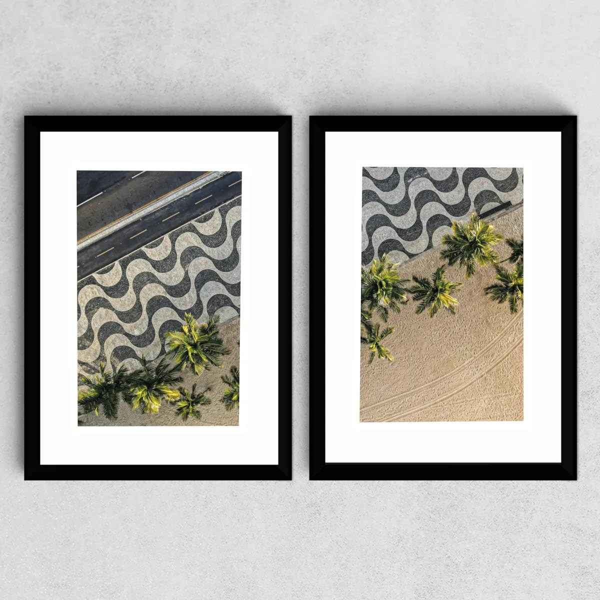 Kit 2 Quadros Rio de Janeiro - Decoração Copacabana com Estilo e Charme