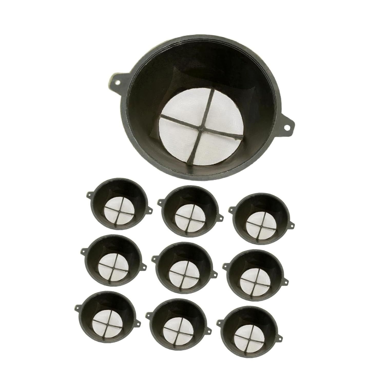 Filtro de tinta de malha industrial, filtro de funil, reutilizável para tintas automotivas, resíduos de alimentos, tintas para artesanato, 10 Peças 15x6.5cm