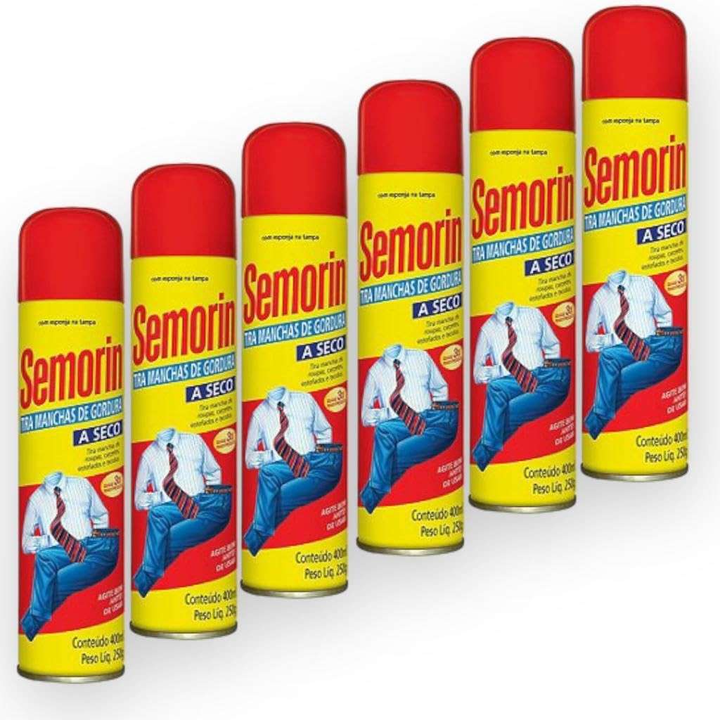 KIT 6UN SEMORIN TIRA MANCHAS DE GORDURA A SECO GRANDE 400ML