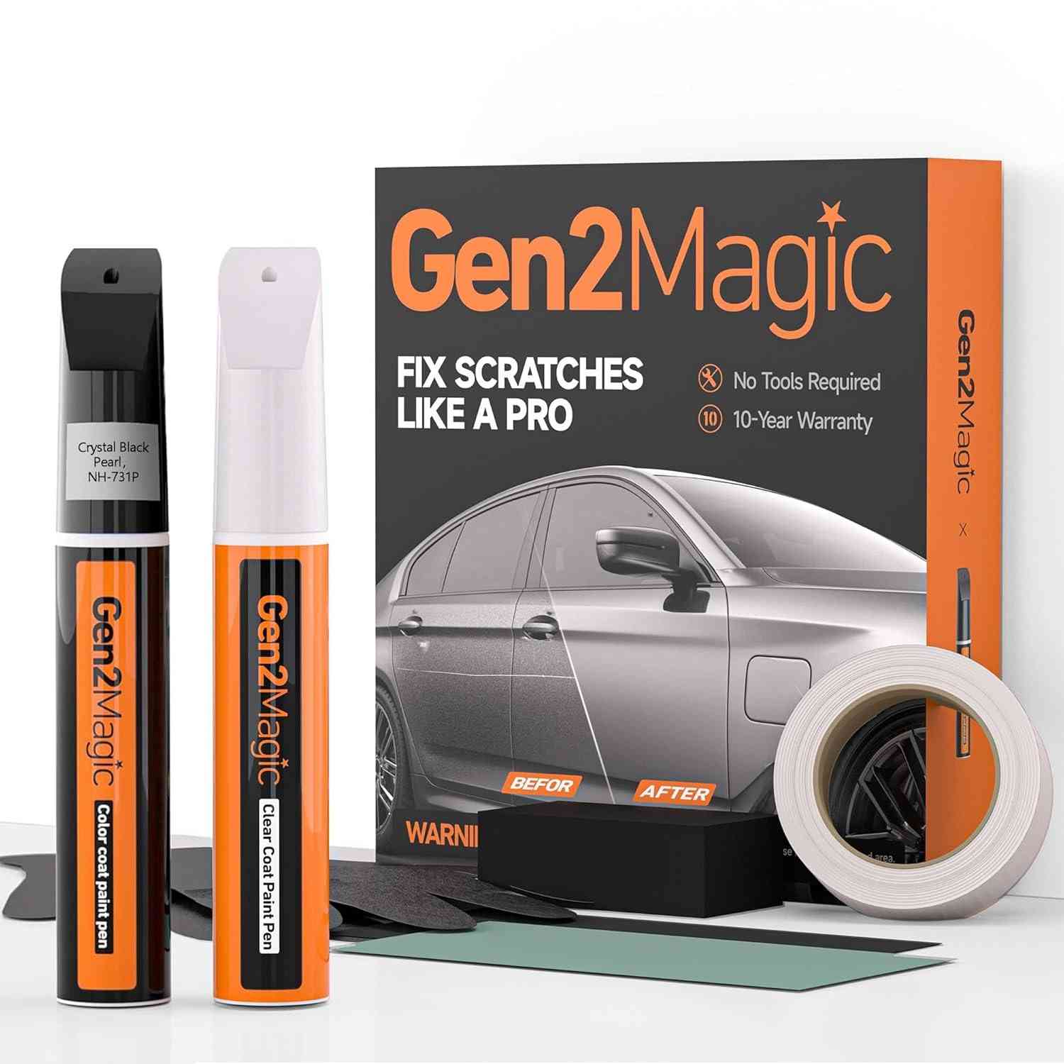 Kit de Retoque para Honda - Caneta de Tinta Cristal Black Pearl + Transparente