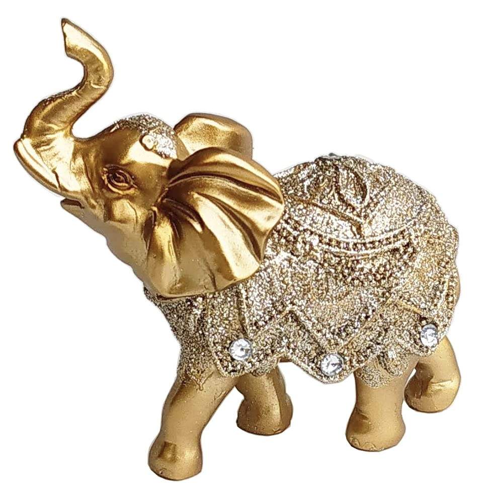 Elefante Decorativo em Resina Indiano - Símbolo de Sabedoria e Sorte
