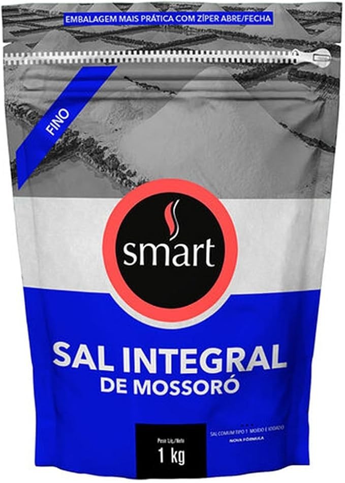 Sal Integral de Mossoró Fino 1kg - Smart