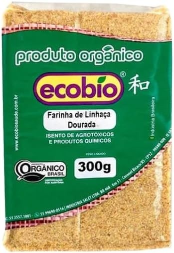 Kit 2X: Farinha de Linhaça Dourada Orgânica Ecobio 300g