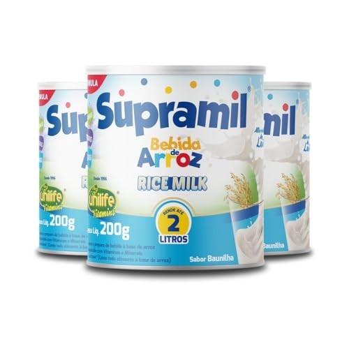 Kit 3 Supramil Bebida De Arroz Unilife sem Lactose Kids 200g