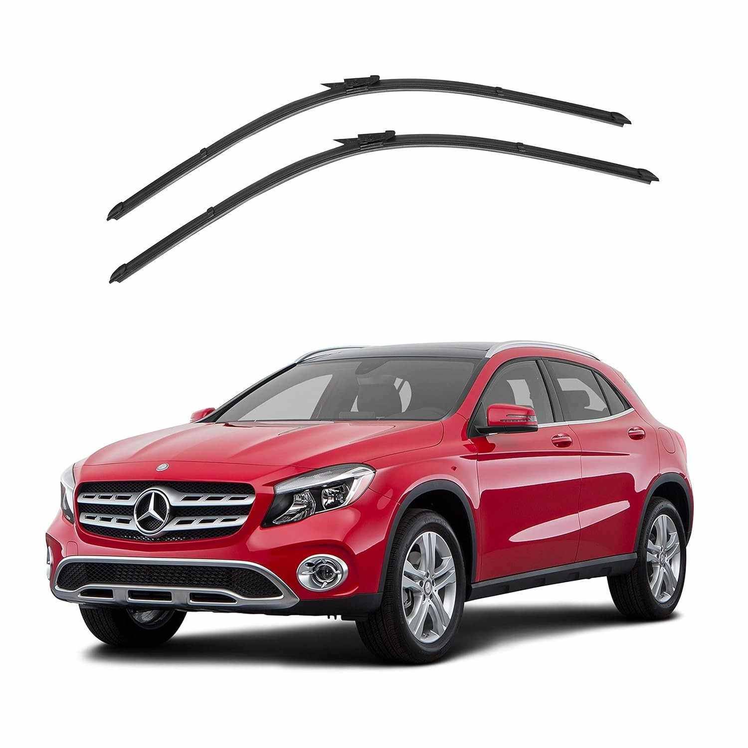 Par de Palhetas Limpador Parabrisa Silicone Mercedes-Benz GLA 2016-2022