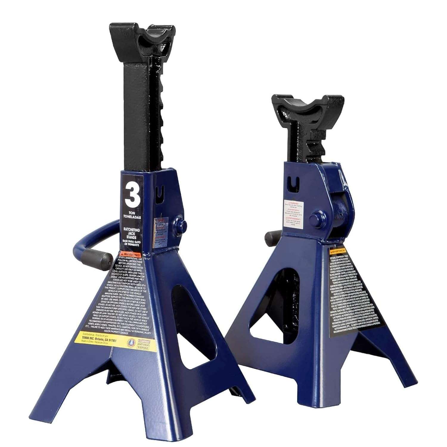 Suportes de Macaco Torin Steel BIG RED AT43202UR: Segurança e Estabilidade para Seu Veículo (Par, 3 Toneladas, Azul)
