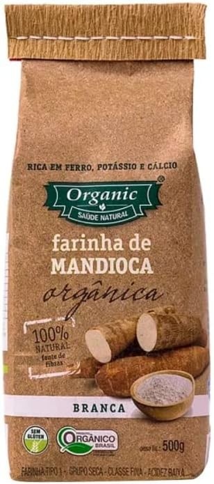 Kit 2X: Farinha de Mandioca Branca Orgânica Organic 500g