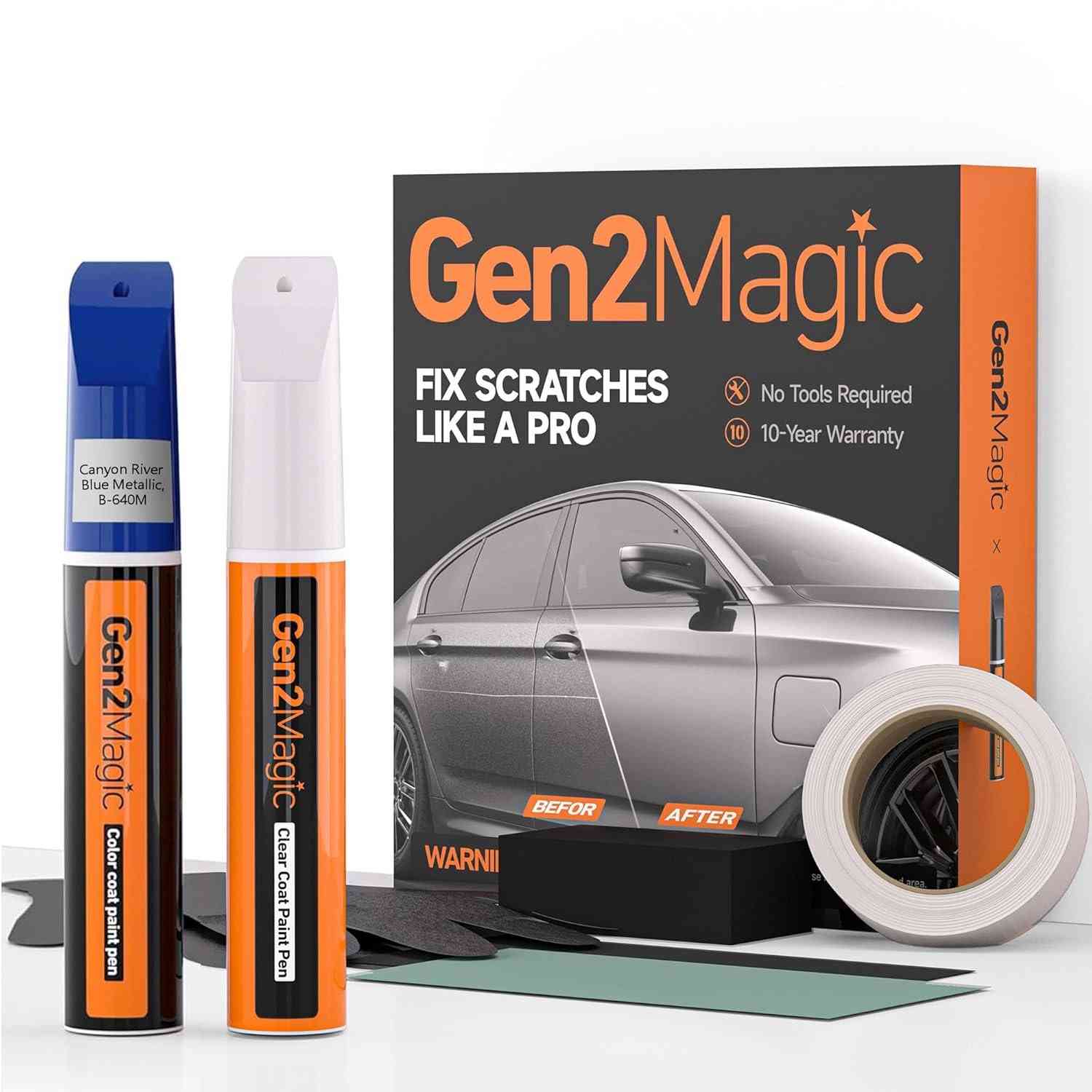 Kit de Caneta de Retoque para Honda - Cor Canyon River Blue Metallic com Clear Coat