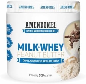 Pasta de Amendoim - 500g Milk Whey Chocolate Belga - AmendoMel