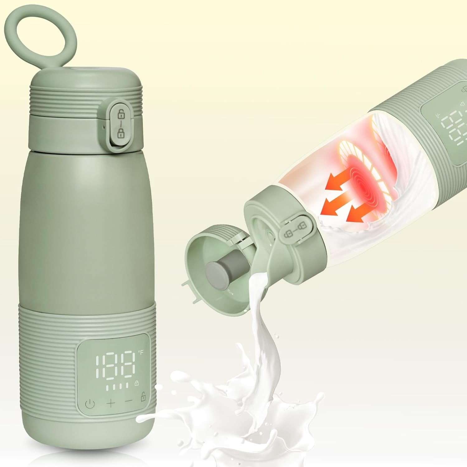 Aquecedor de Mamadeira Portátil CUXFLS - 2 Modos, 3 Minutos, 500ml, Bateria Longa Duração
