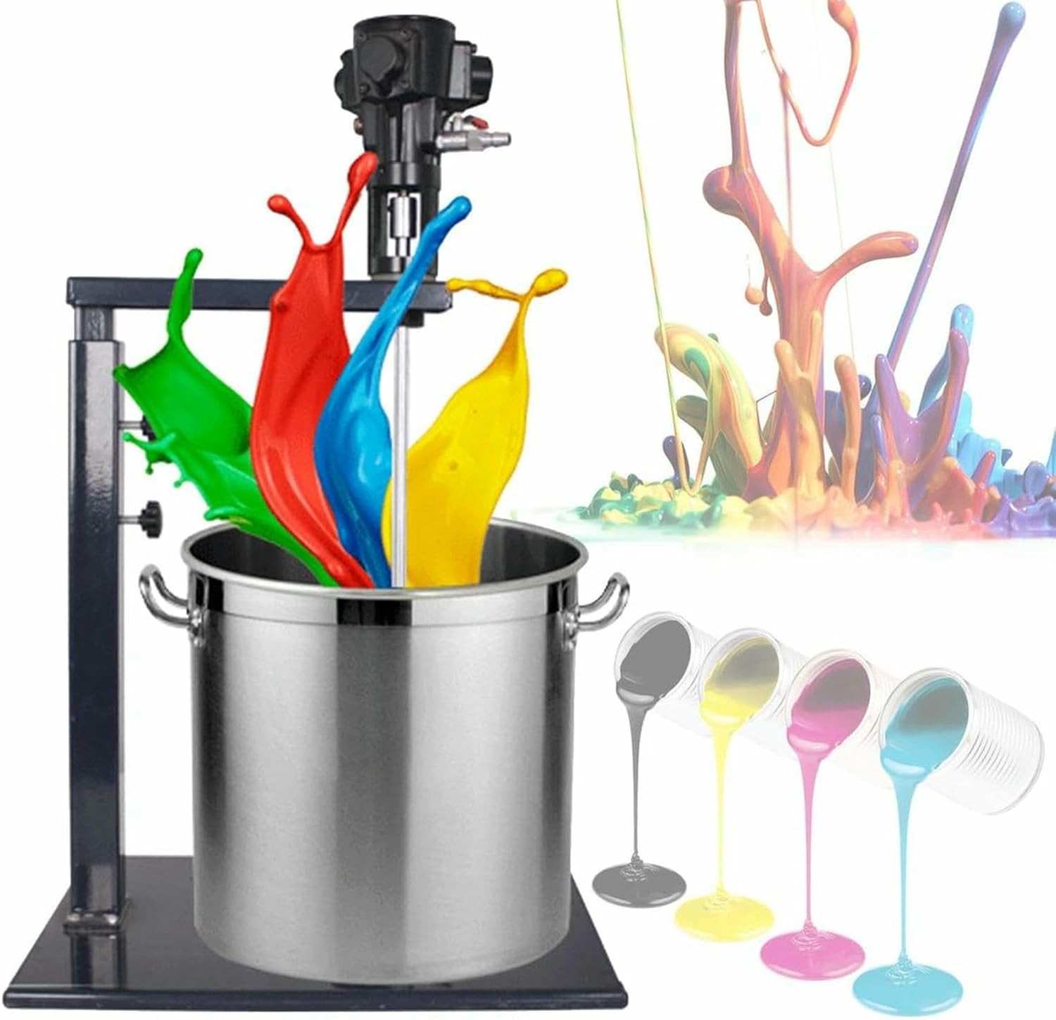 Misturador de Tinta Pneumático 5 Galões - Agitação Automática com Ar Comprimido para Tintas e Revestimentos
