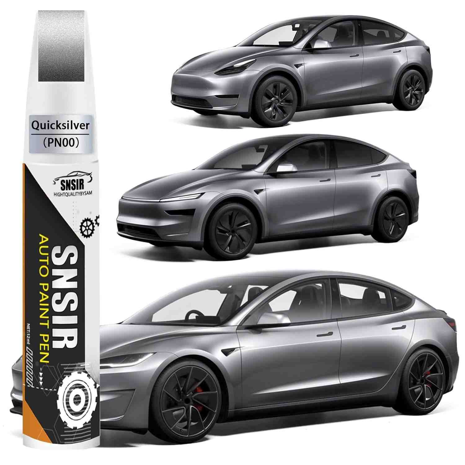Tinta de Retoque para Carro Tesla - Caneta de Pintura Premium para Arranhões (Model Y/3/X/S)
