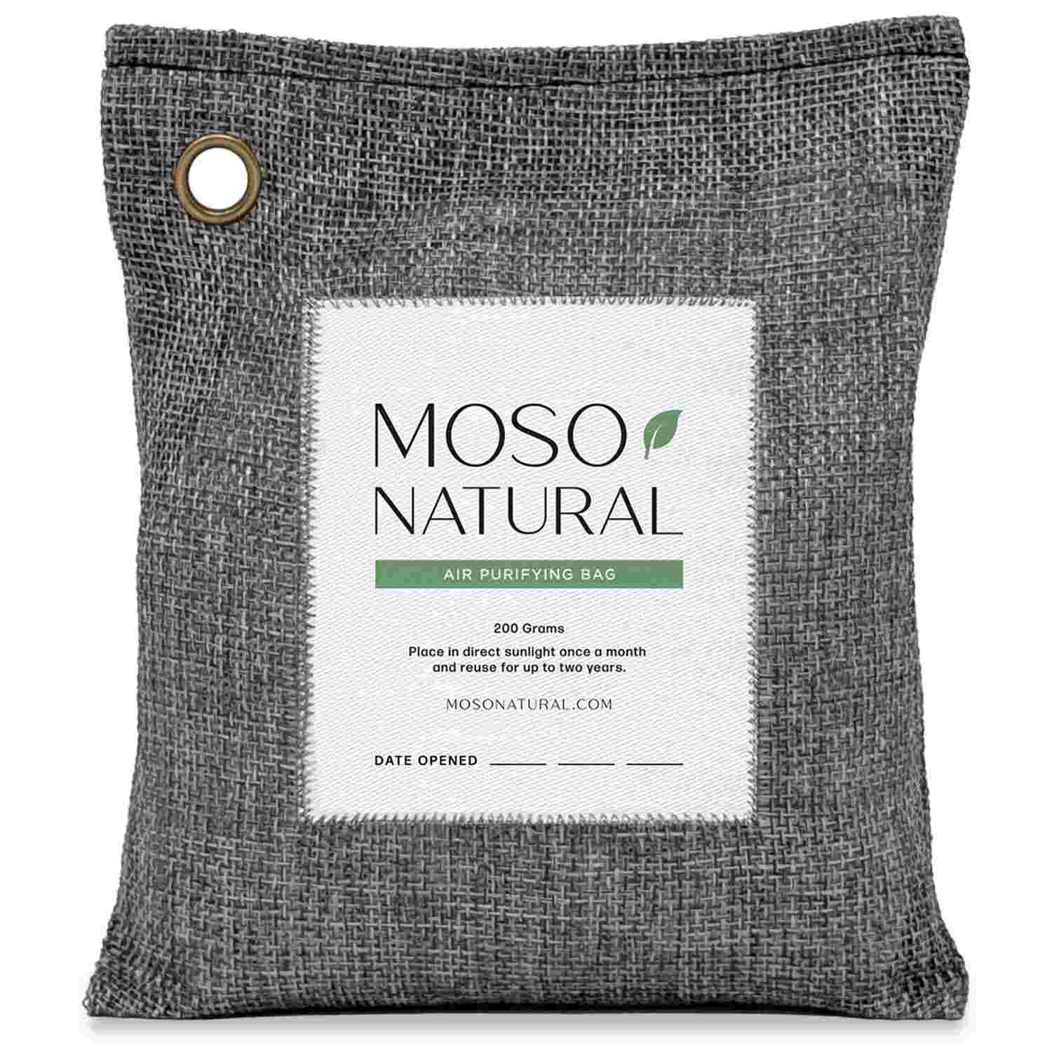 Moso Natural Saco Purificador de Ar 200g: Absorvedor de Odor de Carvão de Bambu Premium para Casa e Carro