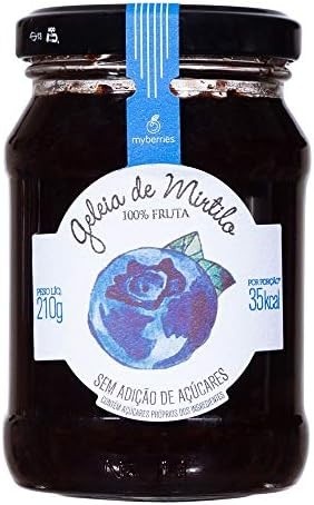 Geleia de Mirtilo Sem Açúcar 100% Fruta Myberries 210g