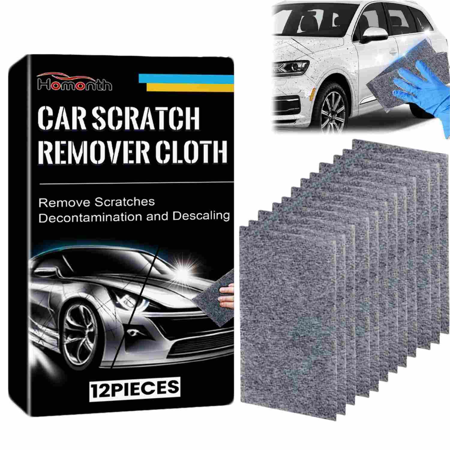 Pacote com 12 Panos Breathe Green Nano Sparkle - Removedor de Arranhões e Adesivos com Nanotecnologia