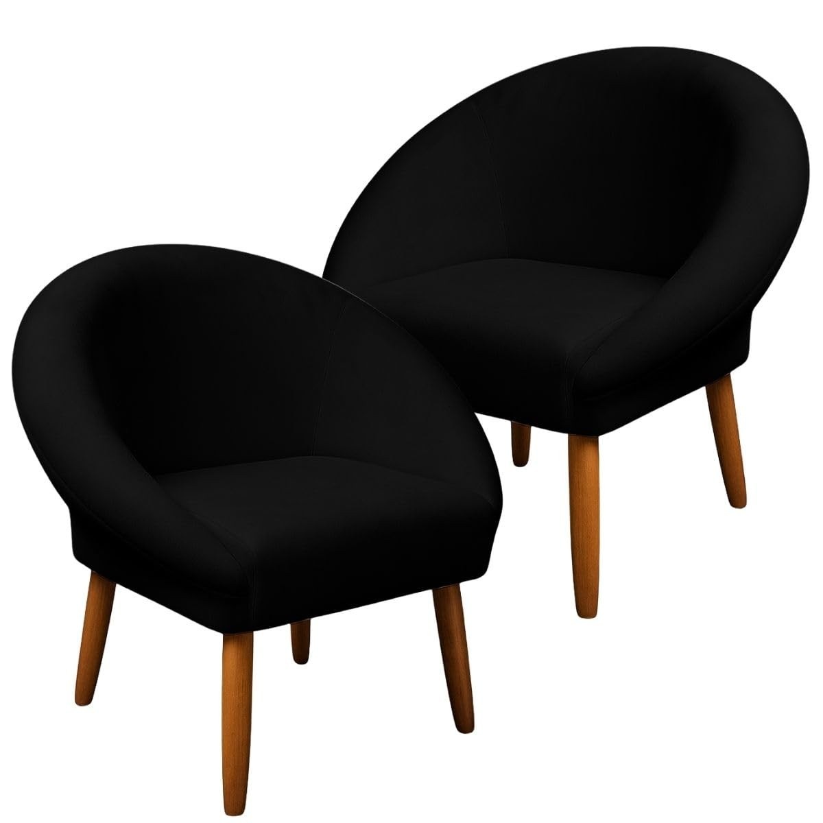 Kit 2 Poltronas Cadeira Decorativa para Sala de Espera | Design Elegante com Pés Palito MOBLAN