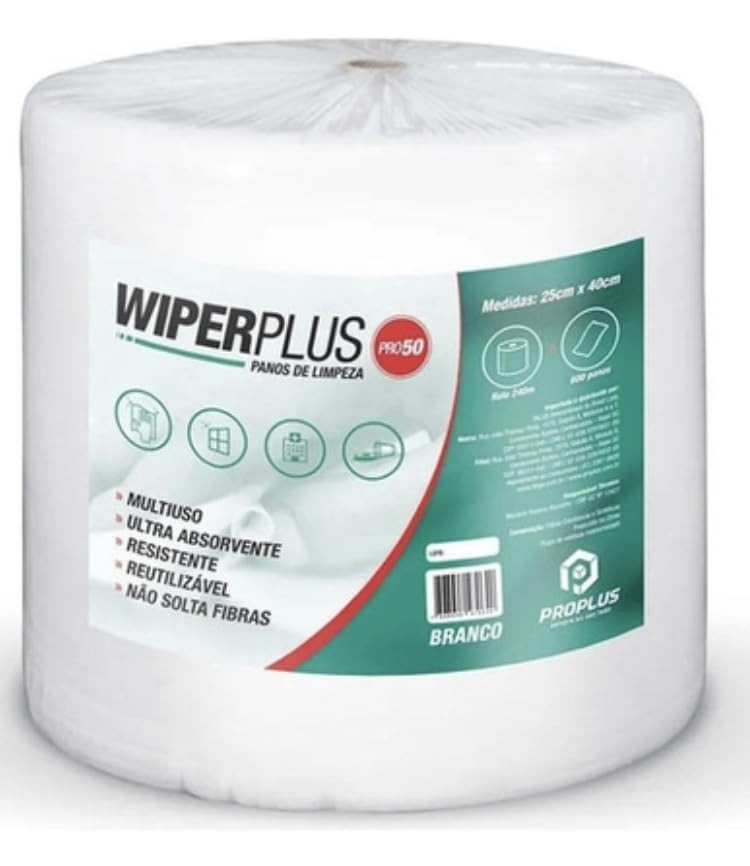 Pano de Limpeza Multiuso Wiperplus Pro50 25x40cm - Alta Absorção e Durabilidade