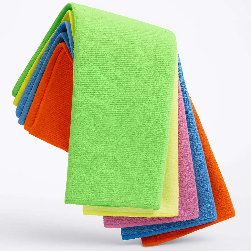Kit 5 Panos de Microfibra Multiuso - Alta Absorção, Cores Sortidas para Casa e Cozinha