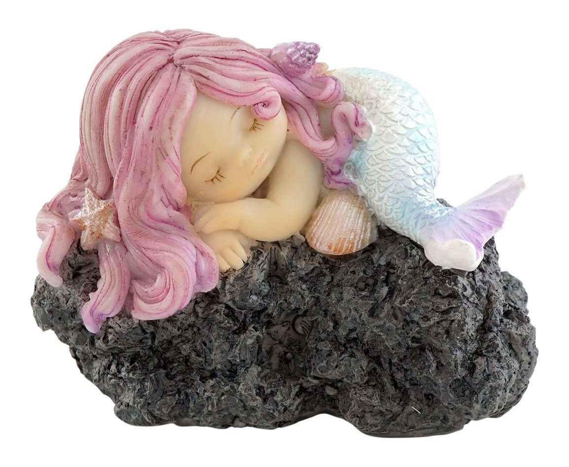 Miniatura Encantadora de Sereia para Terrário - Estátua de Fada em Resina com Detalhes Manuais