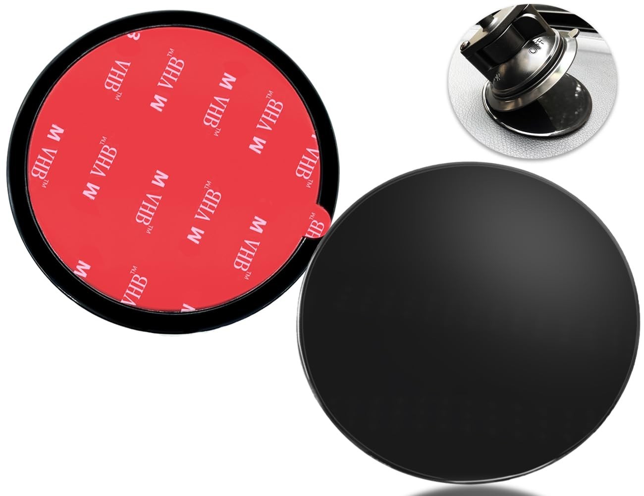 Kit 2 Discos 73mm para Painel: Fixação Segura para Suporte de Celular e GPS