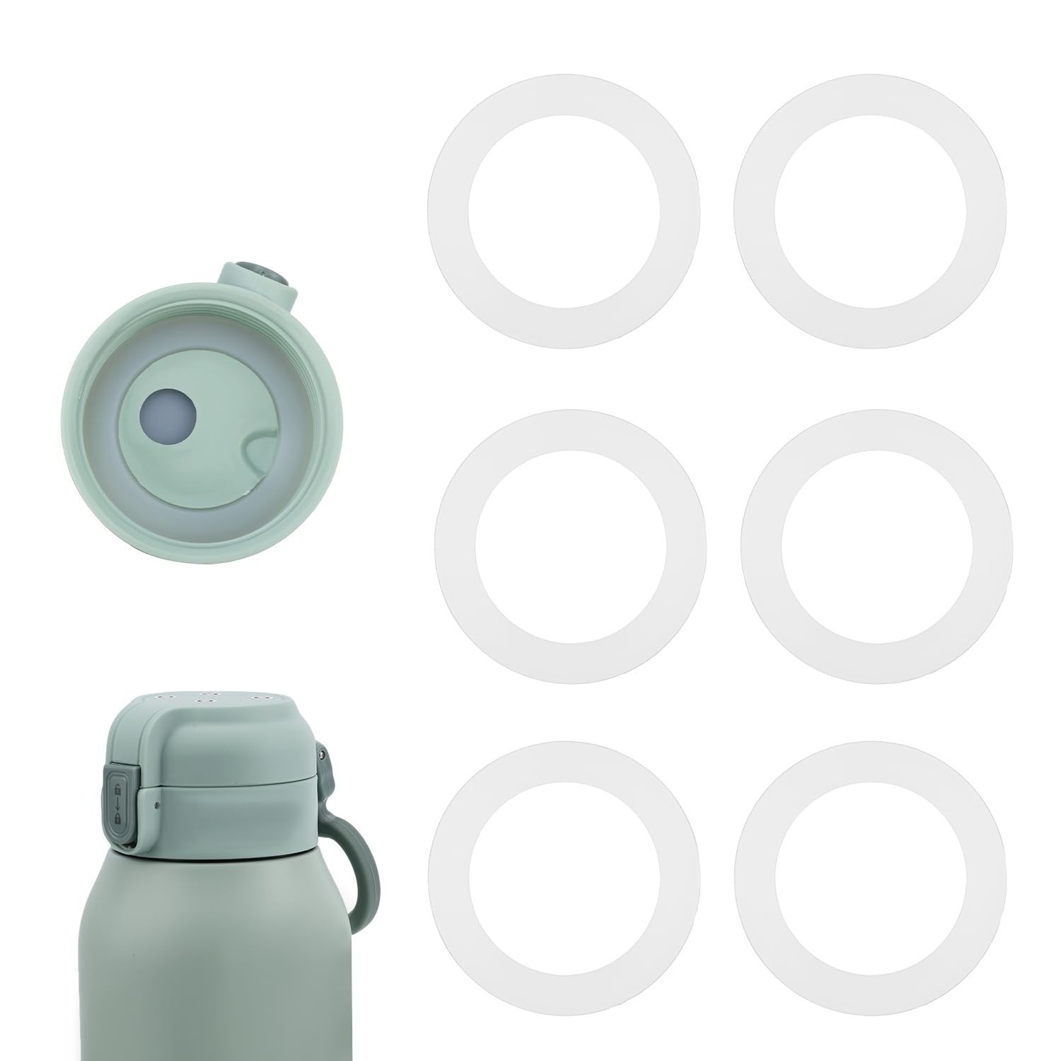 Anéis de Vedação Momcozy 500ml - 6 Peças de Silicone Premium para Aquecedor de Mamadeiras