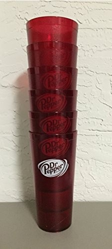 6 copos de plástico vermelho Dr. Pepper Restaurant 946 ml Carlisle por Dr. Pepper