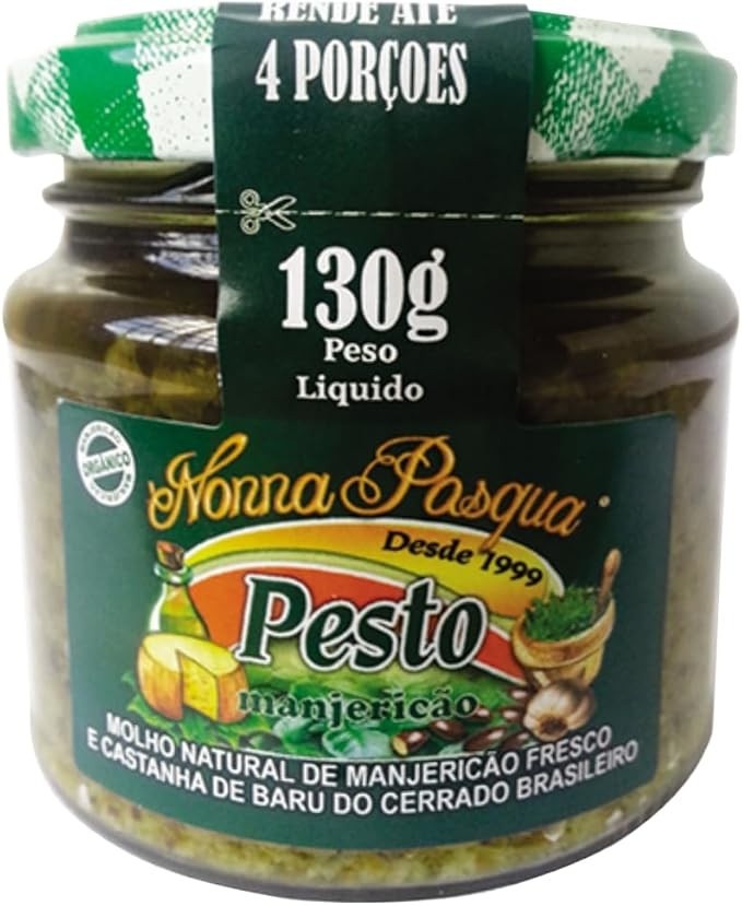 Pesto Manjericão e castanha de Baru