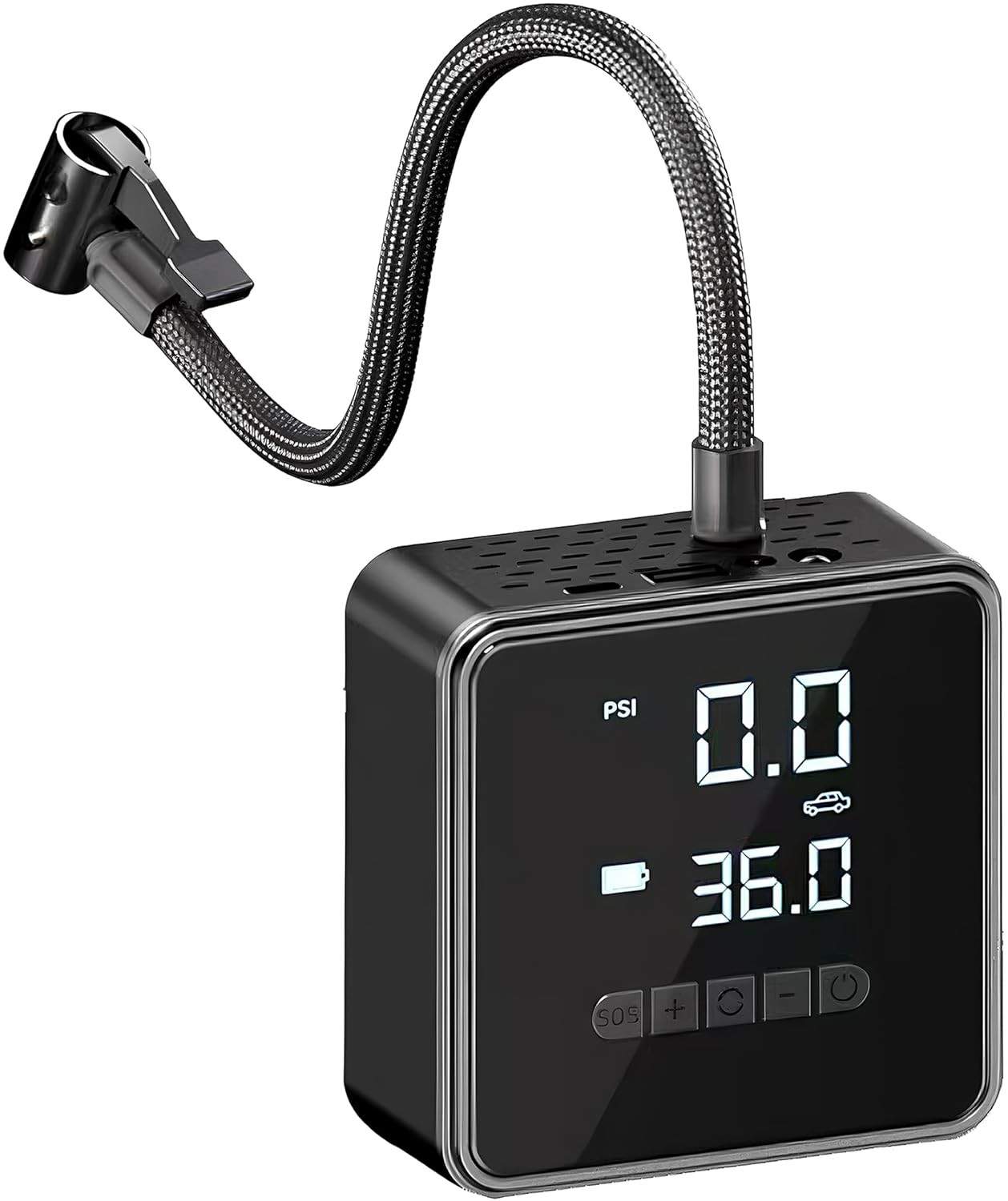 Compressor de Ar Portátil 150 PSI: Inflador Inteligente 2x Mais Rápido para Pneus de Carro, Moto e Bike
