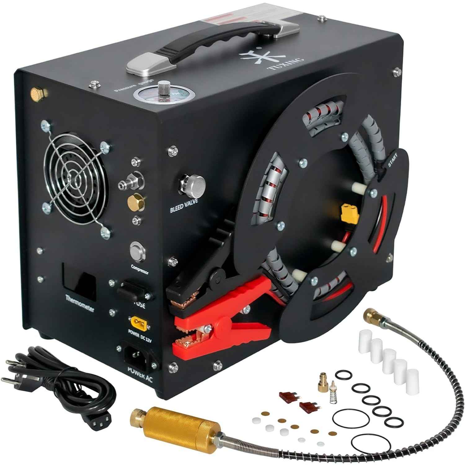 Compressor de Ar TUXING 4500Psi PCP: Potência, Segurança e Portabilidade para Seus Equipamentos