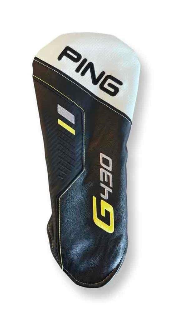 Protetor de Cabeça PING G430 Driver: Estilo e Proteção Premium em Couro Preto e Branco