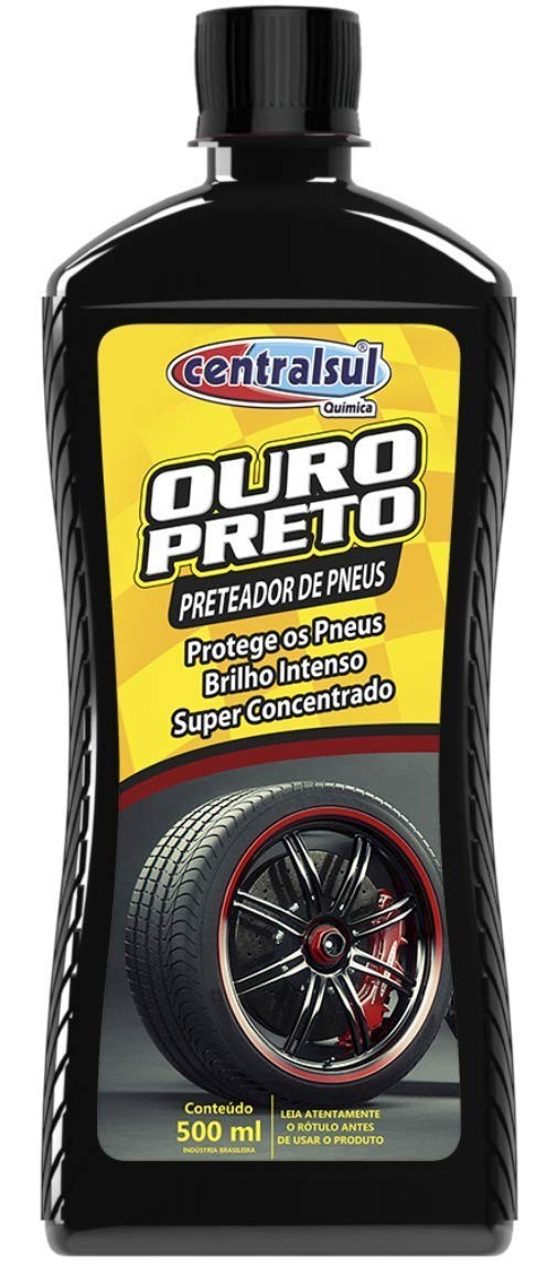 Centralsul Química Preteador de Pneus Ouro Preto 500ml: Brilho e Proteção Duradoura