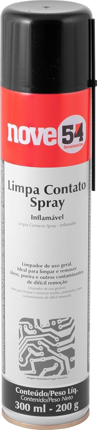 Limpa Contato Spray 300ml - Nove54 | Limpeza Profunda de Componentes Eletrônicos