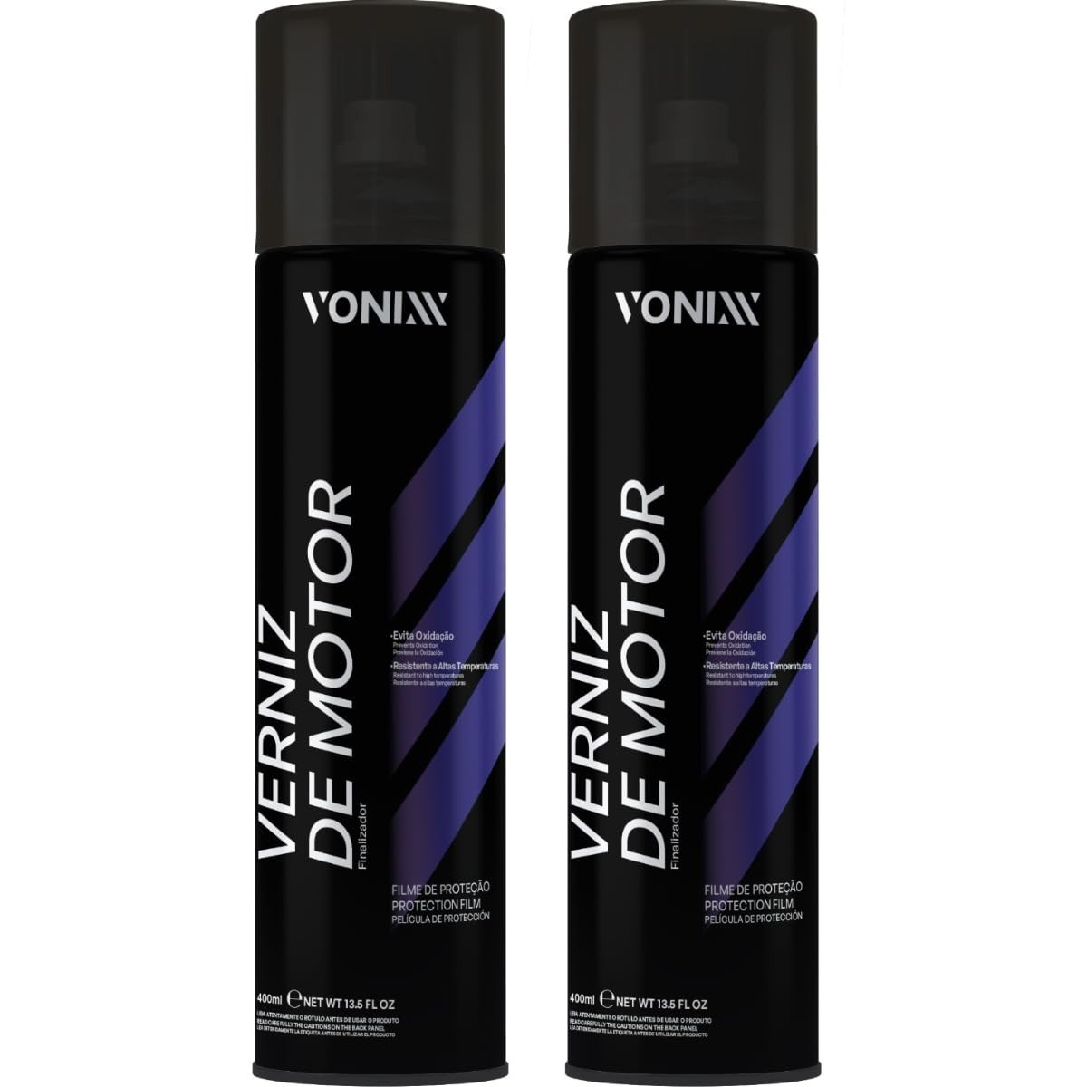 Kit 2 Verniz de Motor em Spray Vonixx 400 ml Protetor de Motores em Geral