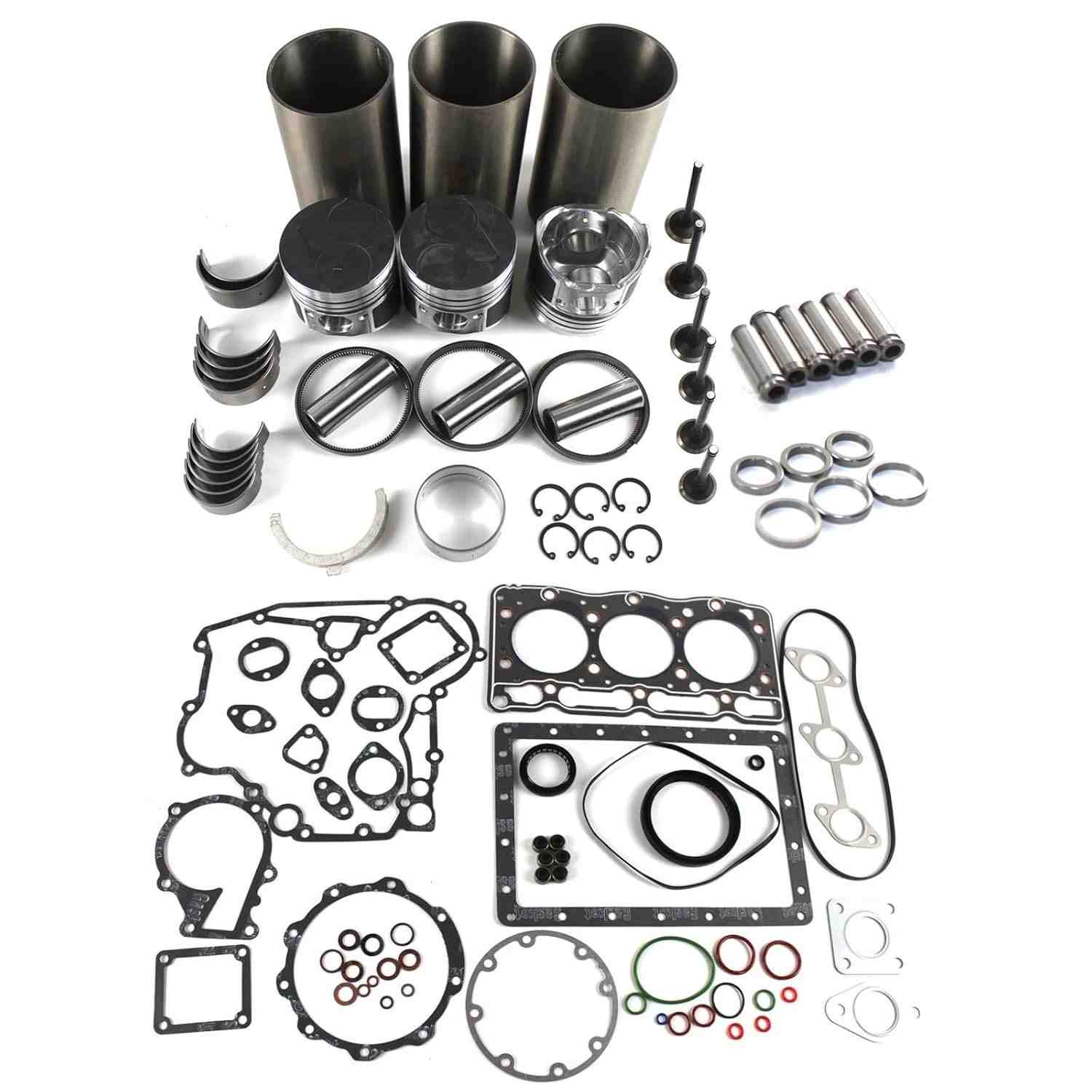 Kit Completo de Reconstrução de Motor D905 Kubota com Válvulas - Peças de Reposição para Tratores B1700DT, BX2200D e Mais
