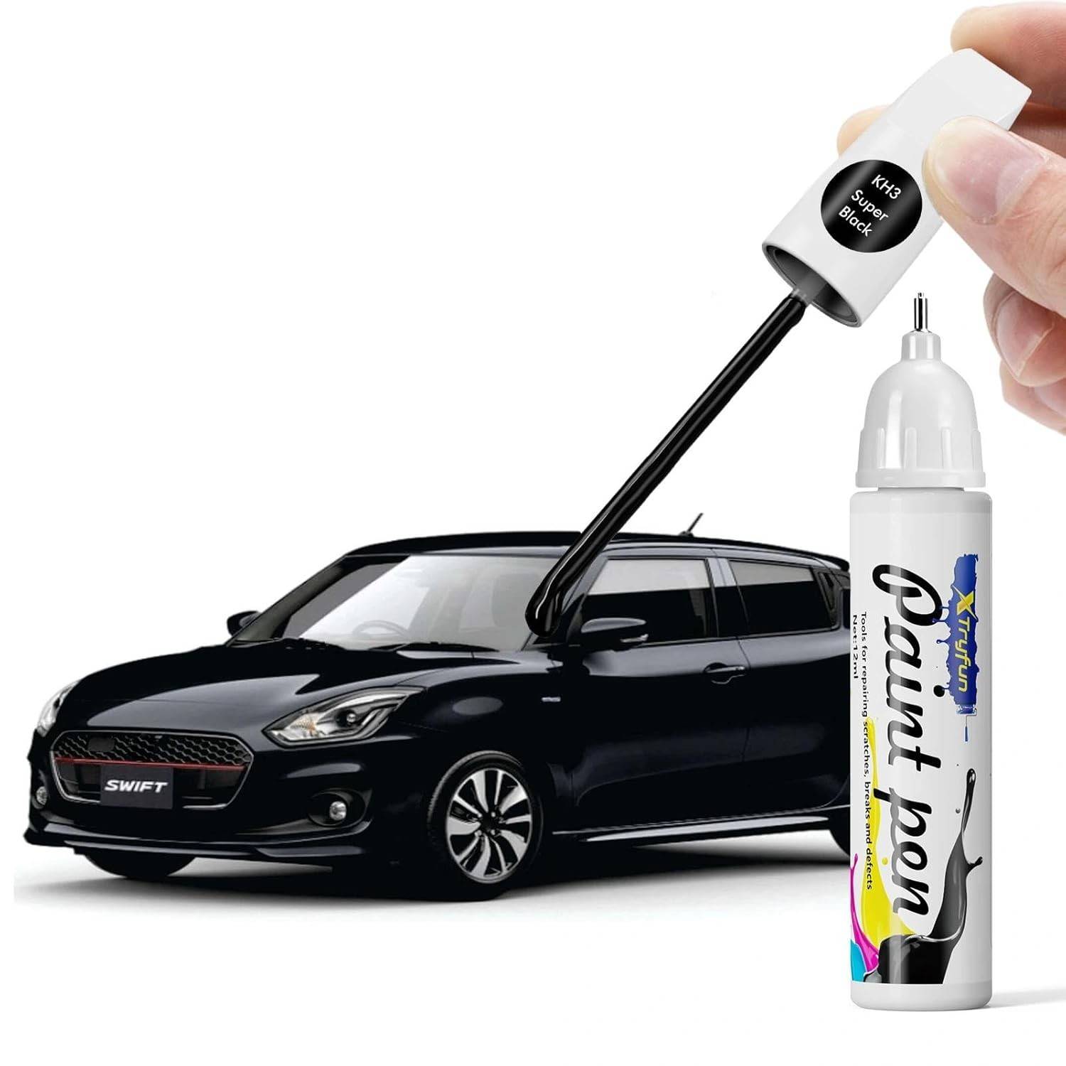 Tinta de Retoque Automotivo Super Preta - Compatível com Suzuki | Reparo Perfeito para Arranhões e Lascas