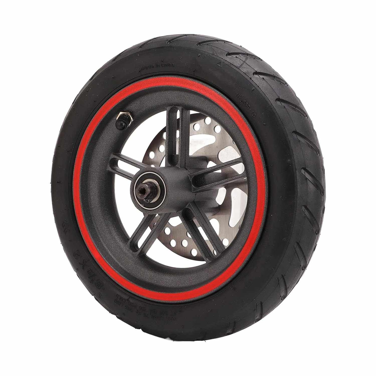 Roda traseira de scooter elétrica, disco de freio de 120 mm, cubo de roda para pneu elétrico à prova de perfuração, pneu pneumático vermelho para Mi PRO PRO2 M3