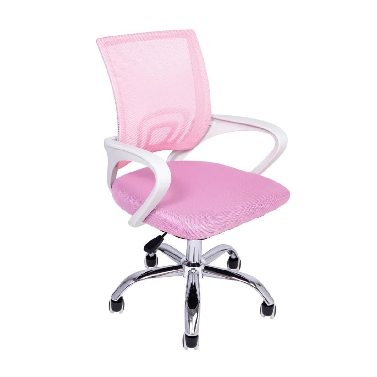 Cadeira de Escritório Ergonômica Begonia Rosa - Tela Mesh Confortável