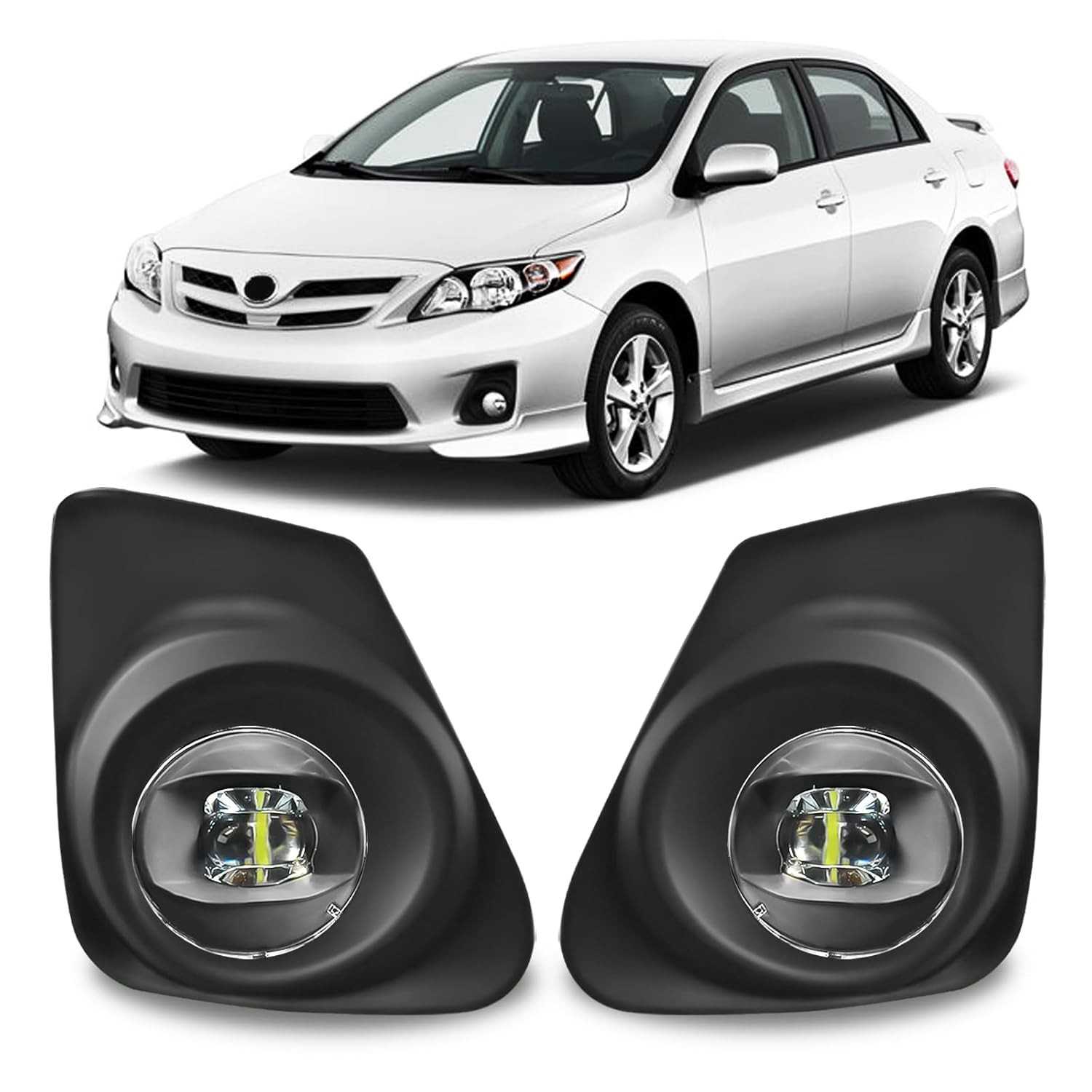 Faróis de Neblina LED para Toyota Corolla 2011-2013: Iluminação Potente e Segura (DOT)