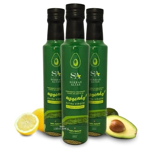 Azeite De Avocado Extra Virgem Com Limão Siciliano 250ml - Faz. Irarema - 3Un.