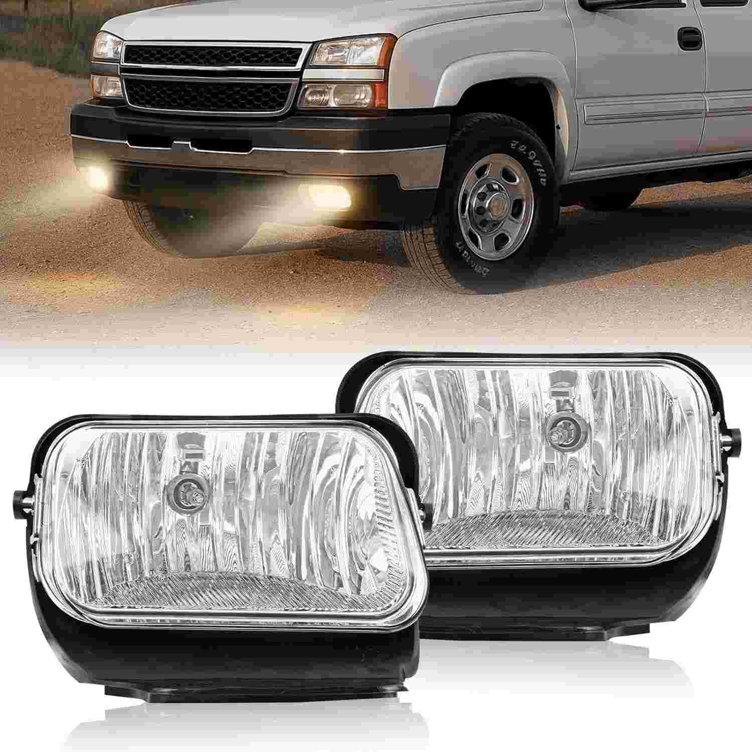 Faróis de Neblina Premium para Chevy Silverado 1500/2500/3500 e Avalanche 02-07