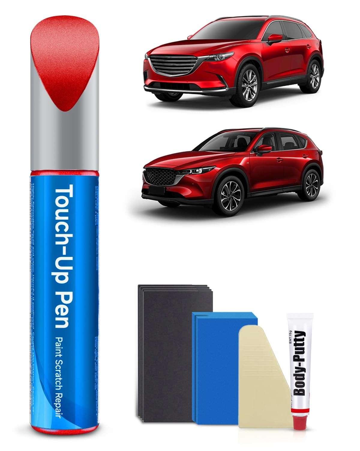 Kit de Tinta de Retoque Mazda Soul Red Crystal Metallic - Reparo Profissional de Arranhões e Lascas
