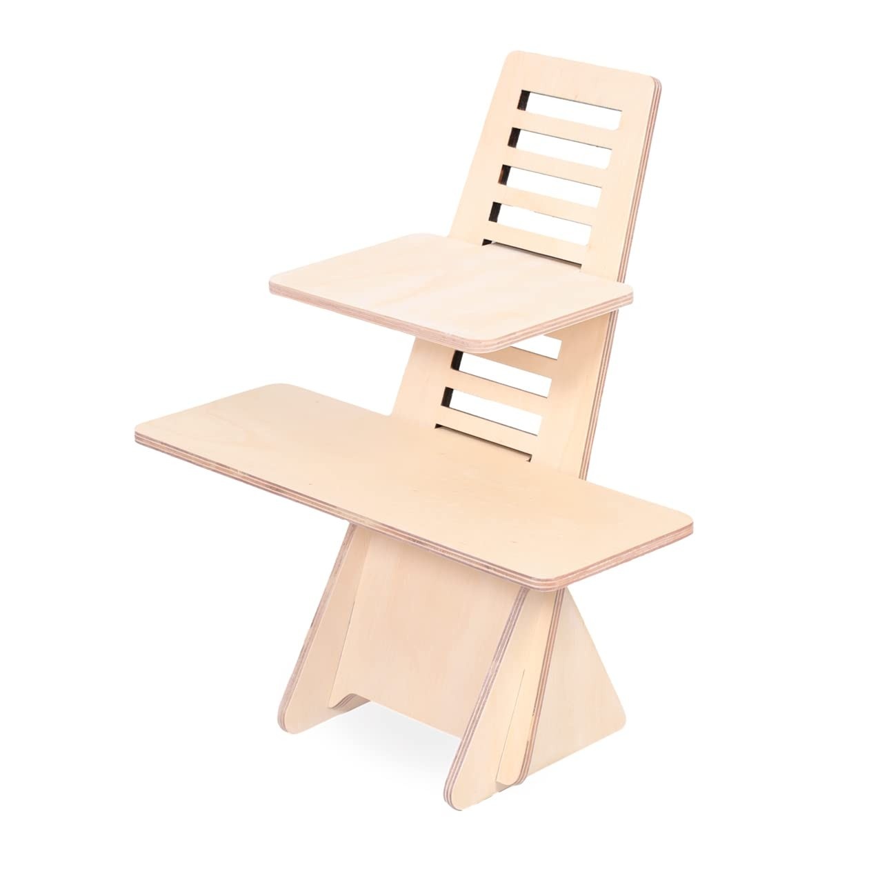 Suporte para Notebook em Madeira Regulável - Standing Desk Ergonômico de Qualidade